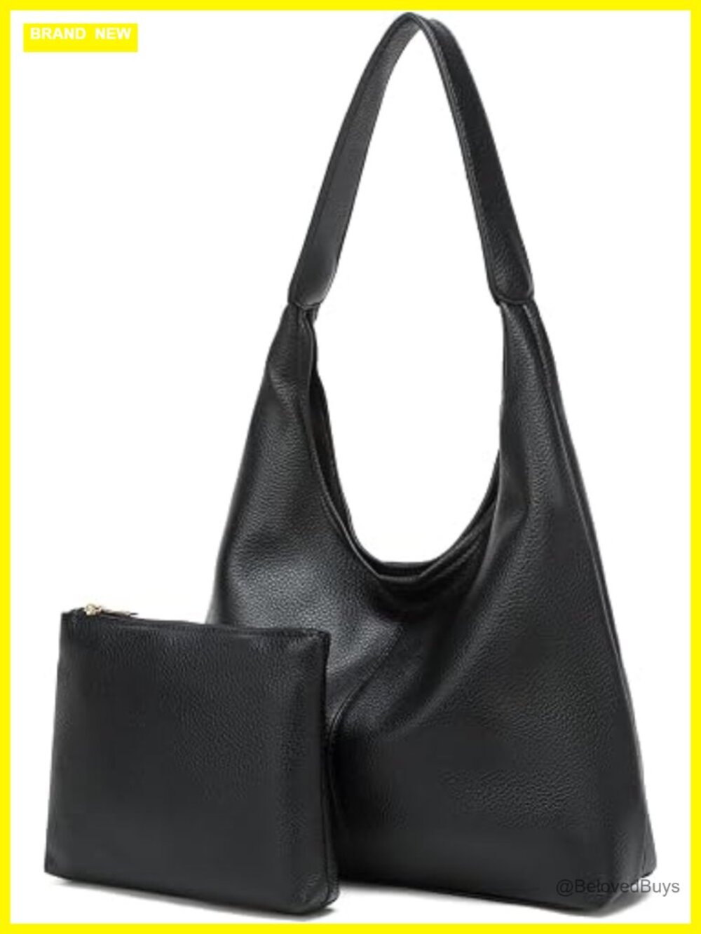 Soft Pu Leather Slouchy Hobo Shoulder Bag Tote Purse